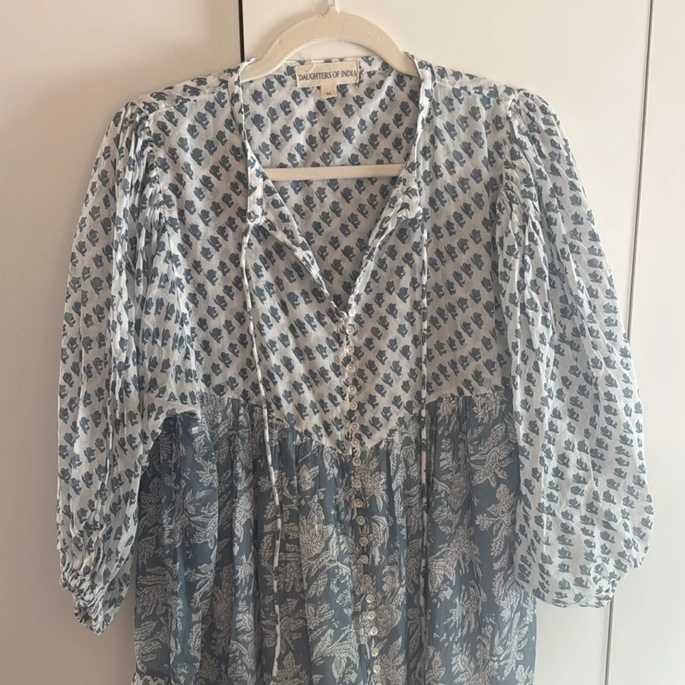 Daughters of India Nora Aquamarine Dress - Picture 7 of 10